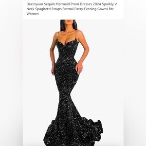 Black Sequin Mermaid Dress
